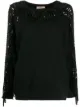 Image 1 of TWINSET sequin-embellished fringed sweatshirt