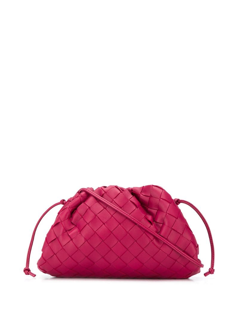 Bottega Veneta The Pouch 20 Intrecciato Weave In Red