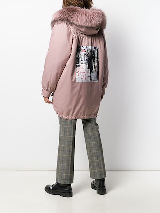 oversized hooded parka coat展示图