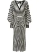 Image 1 of Lee Mathews striped long-sleeve dress