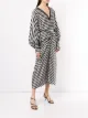 Lee Mathews striped long-sleeve dress