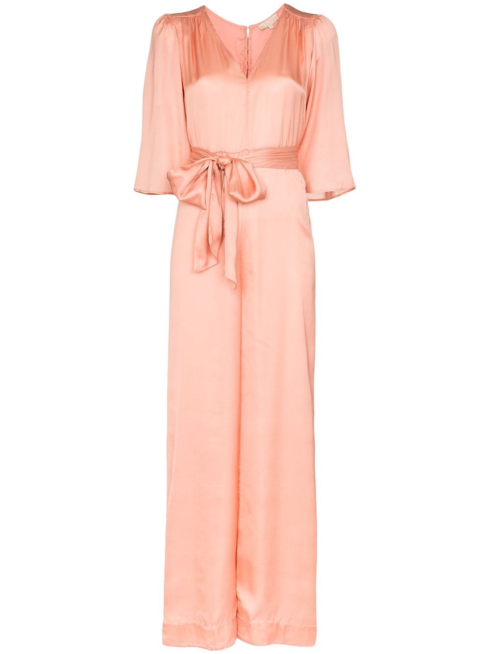 Shop Bytimo Belted Wide-leg Jumpsuit In Pink