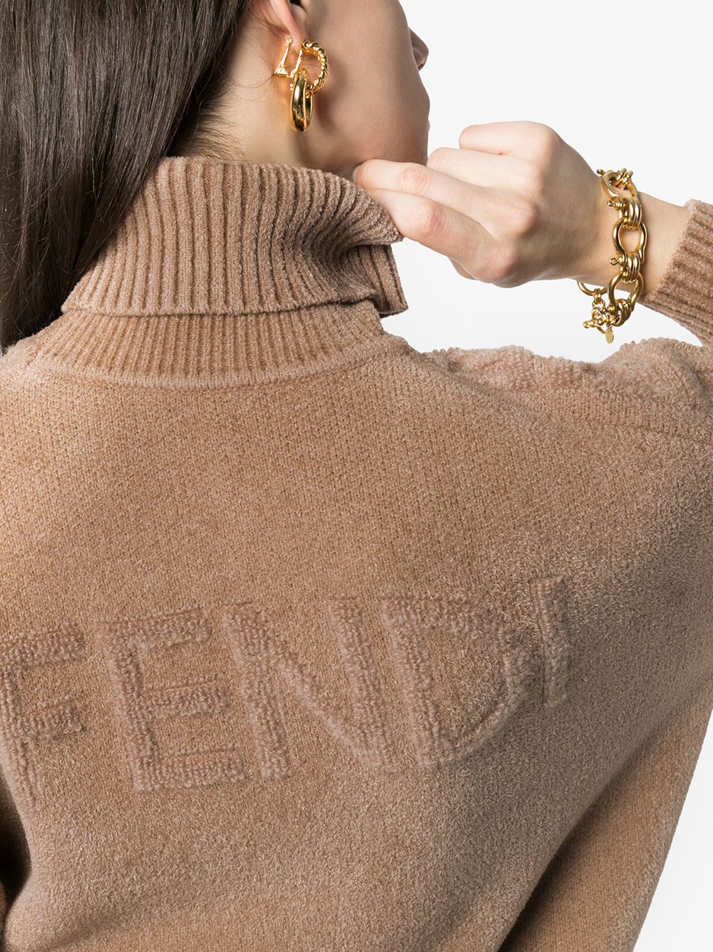 фото Fendi трикотажный джемпер с узором ff