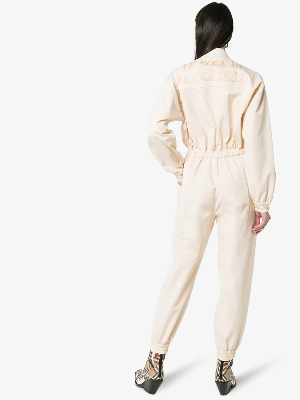 GUCCI GUCCI WEB STRIPE EMBROIDERED COTTON JUMPSUIT,610065XJBXQ14593709