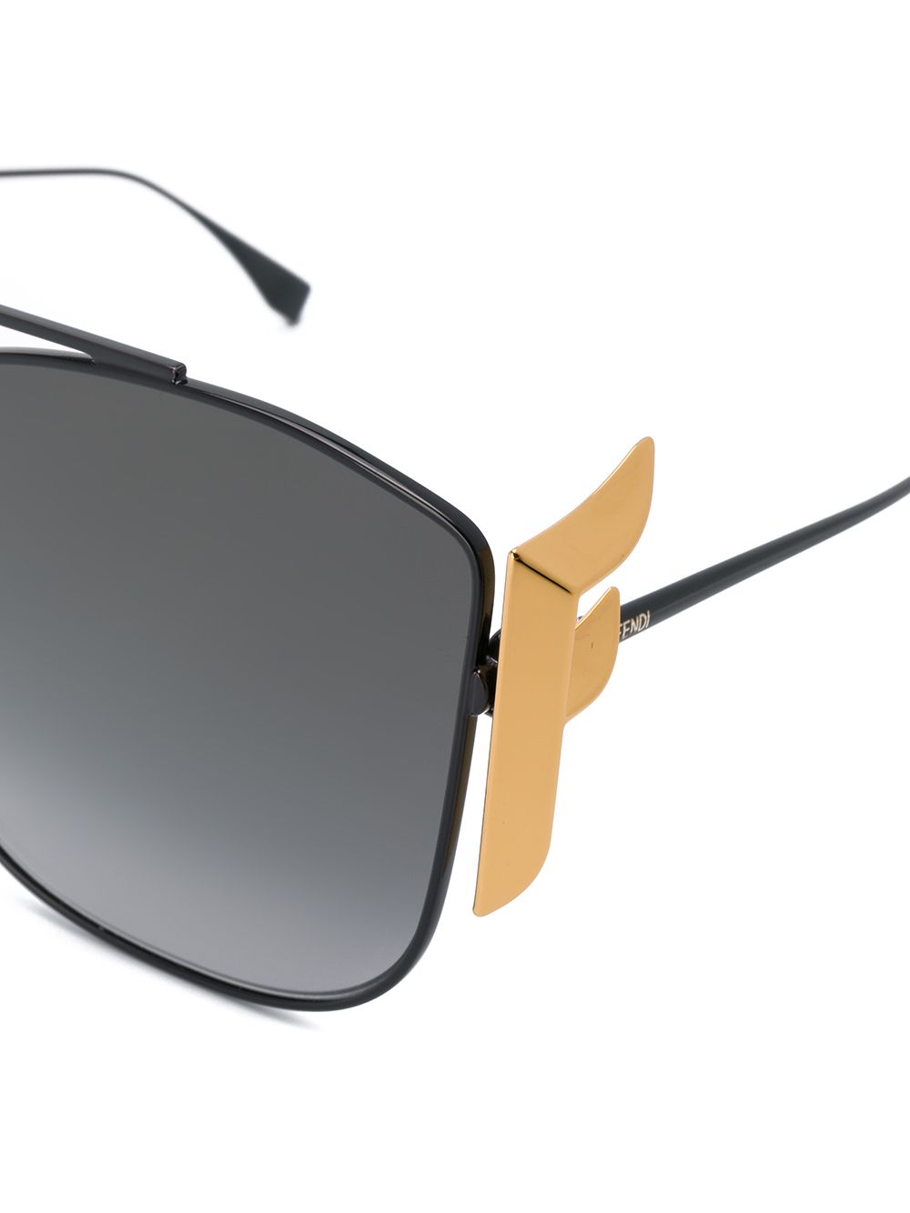 фото Fendi eyewear массивные солнцезащитные очки с логотипом ff