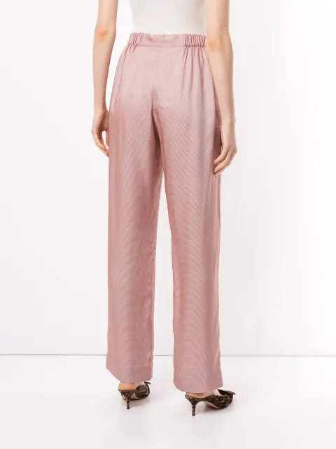 BOUGUESSA HOUNDSTOOTH PRINT WIDE LEG TROUSERS