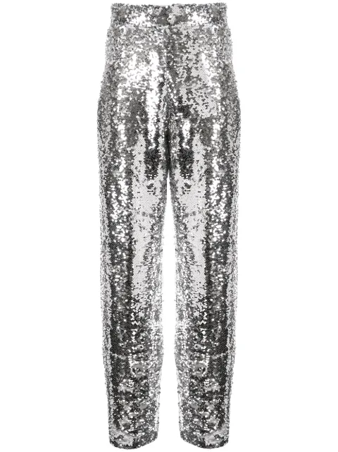 BOUGUESSA SEQUINNED STRAIGHT LEG TROUSERS