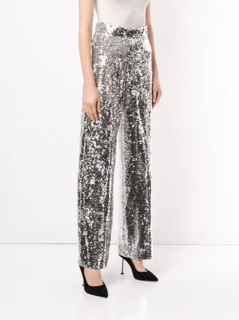 BOUGUESSA SEQUINNED STRAIGHT LEG TROUSERS