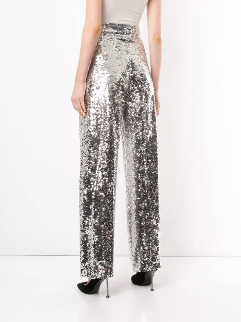 BOUGUESSA SEQUINNED STRAIGHT LEG TROUSERS