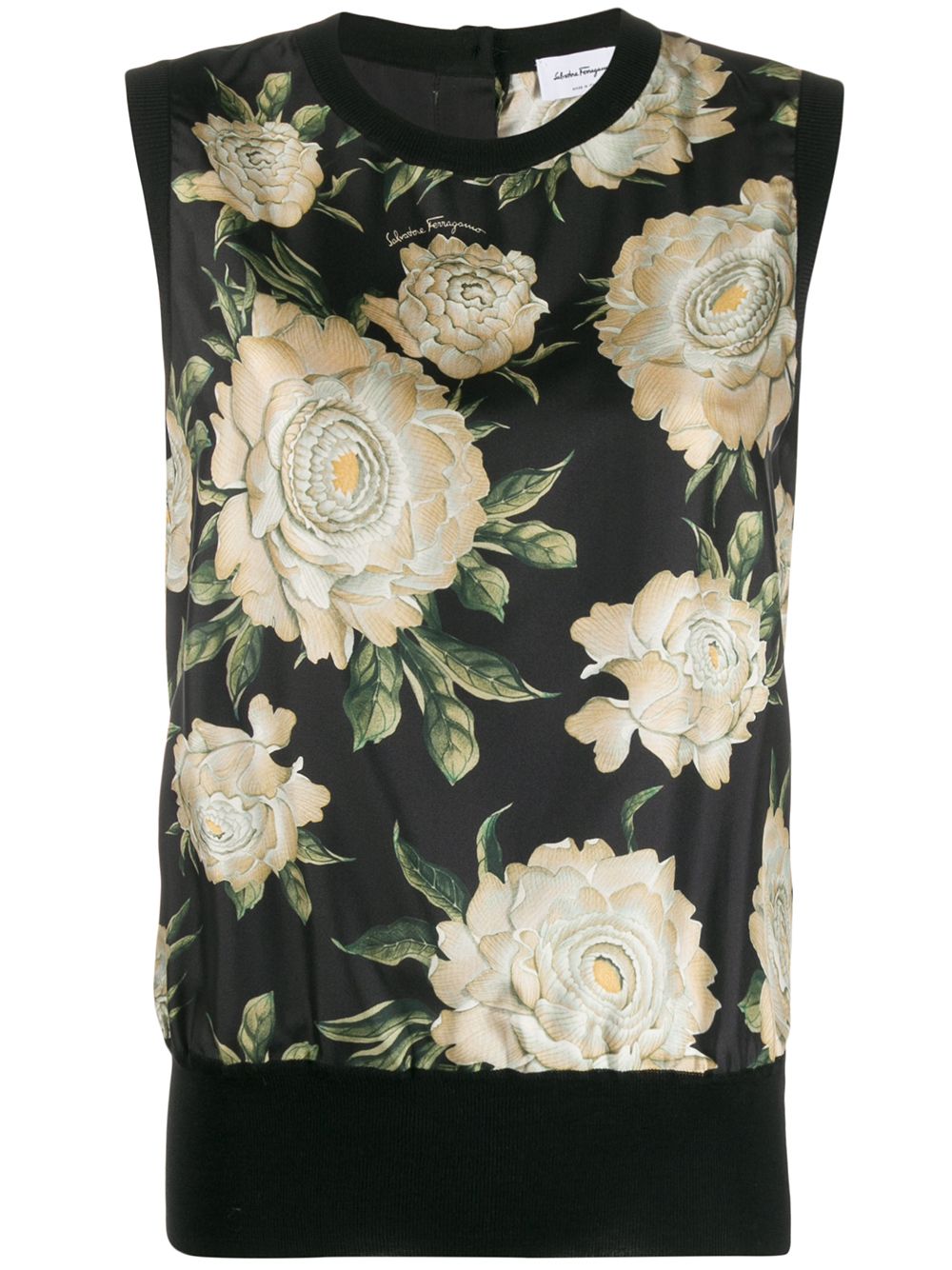 фото Salvatore ferragamo блузка с цветочным принтом