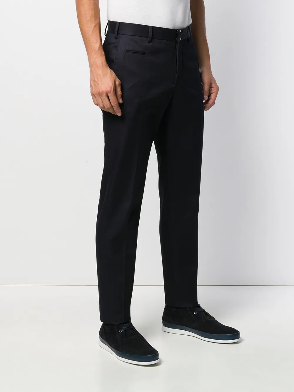  Incotex Chino Mit Geradem Bein   Blau 