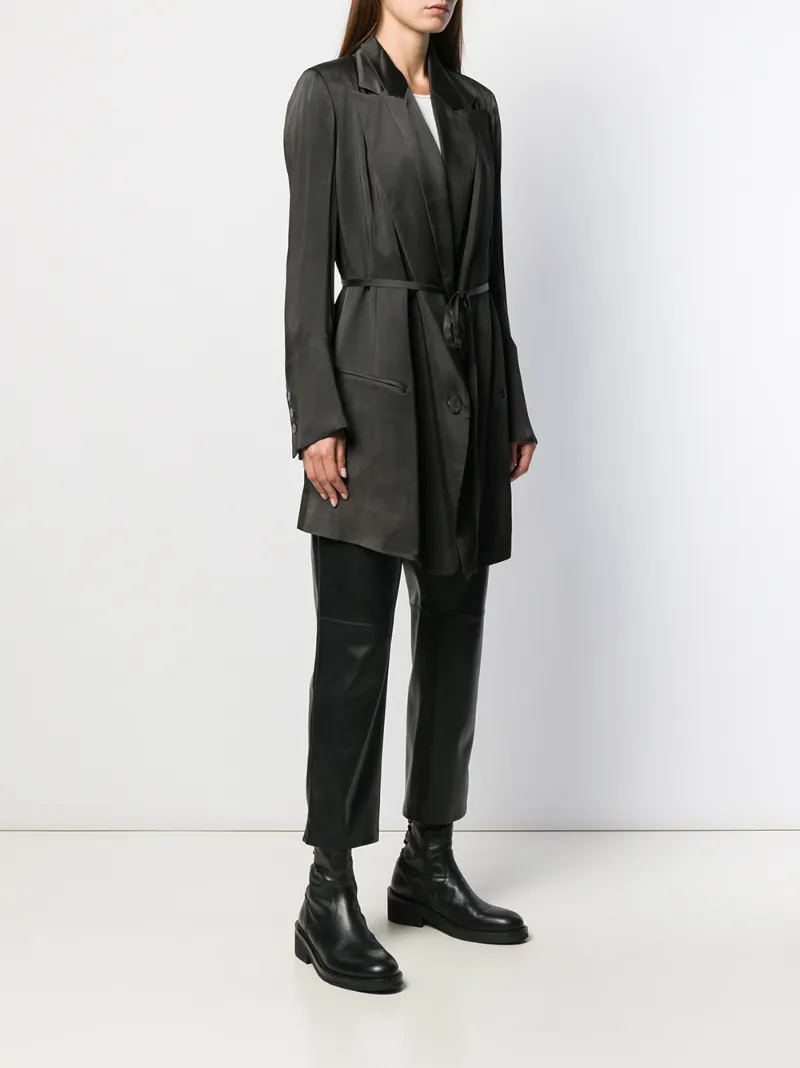 ANN DEMEULEMEESTER belted lightweight coat