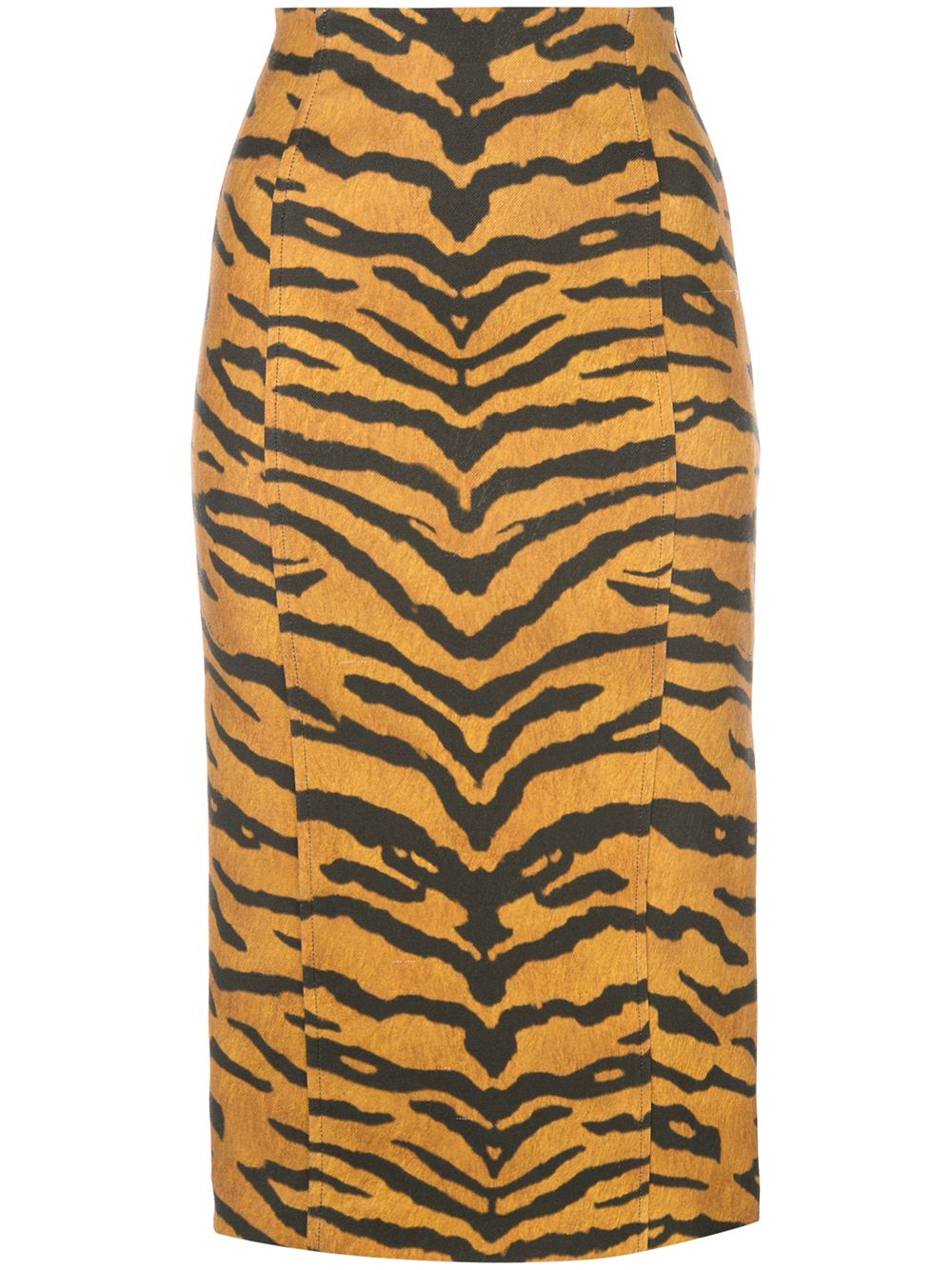 фото Adam lippes юбка-карандаш с тигровым принтом