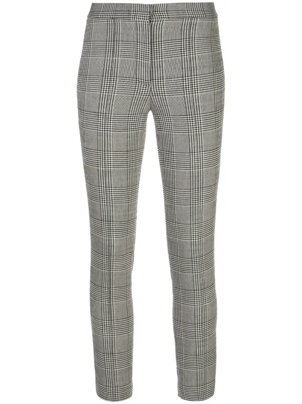plaid cigarette pants