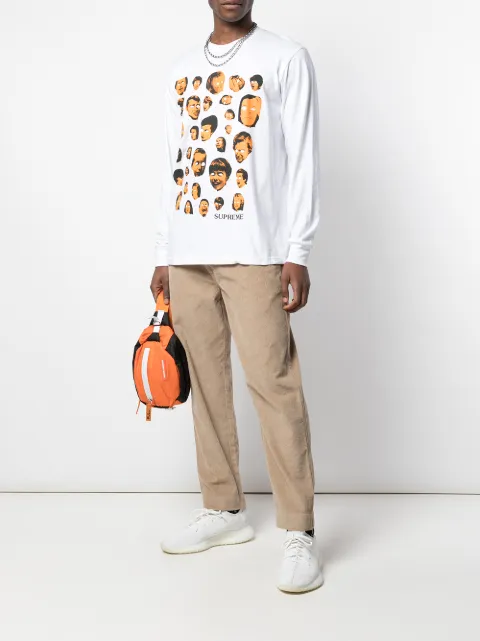 supreme faces tee orange