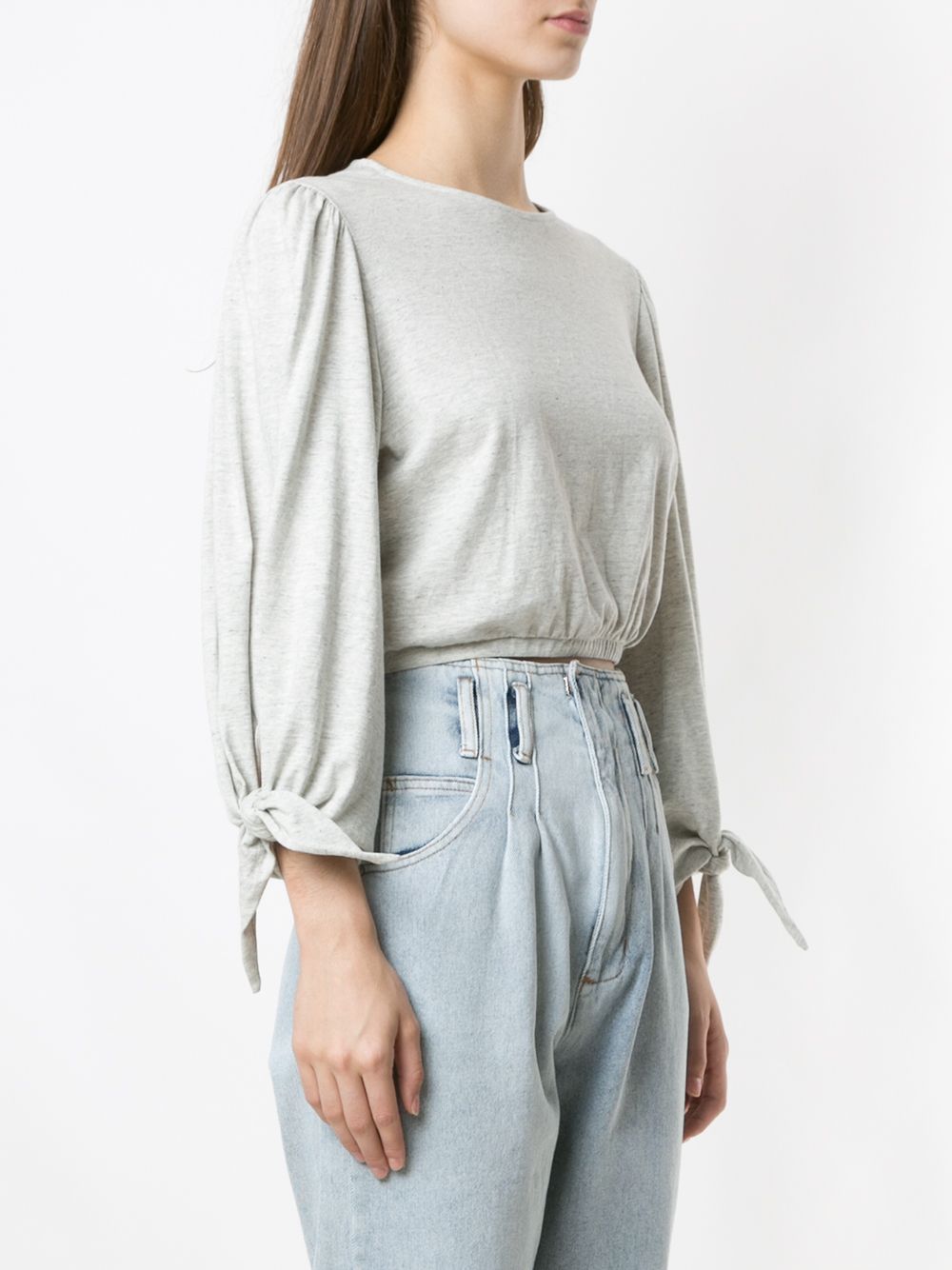 фото Framed Knot tied cuffs crop top