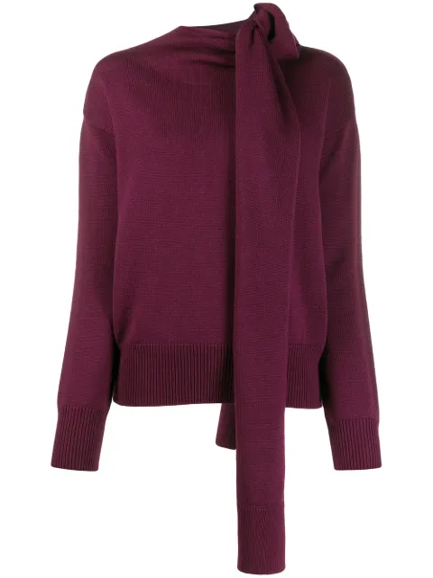 Nina Ricci wrap neck jumper