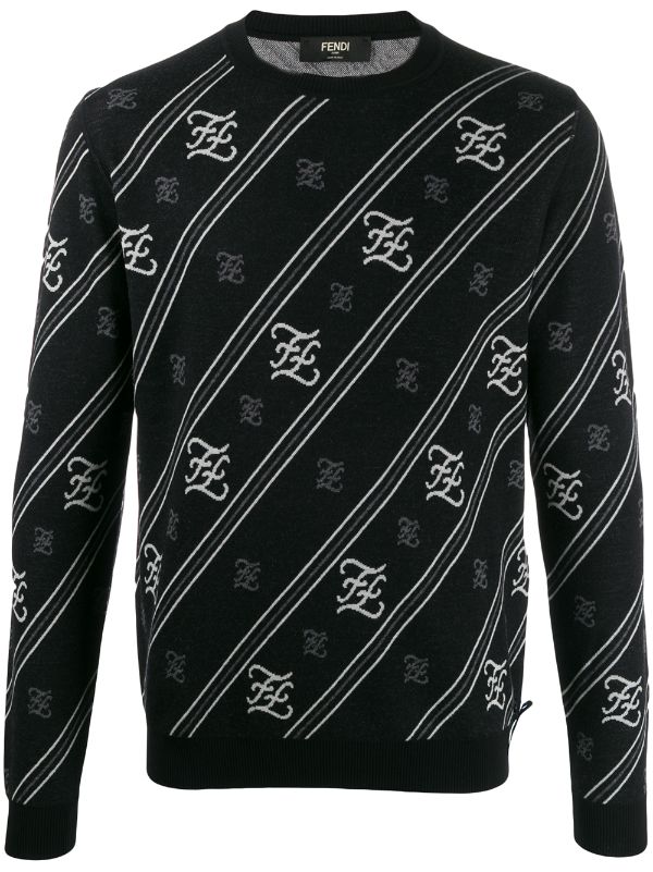 black and white fendi jumper