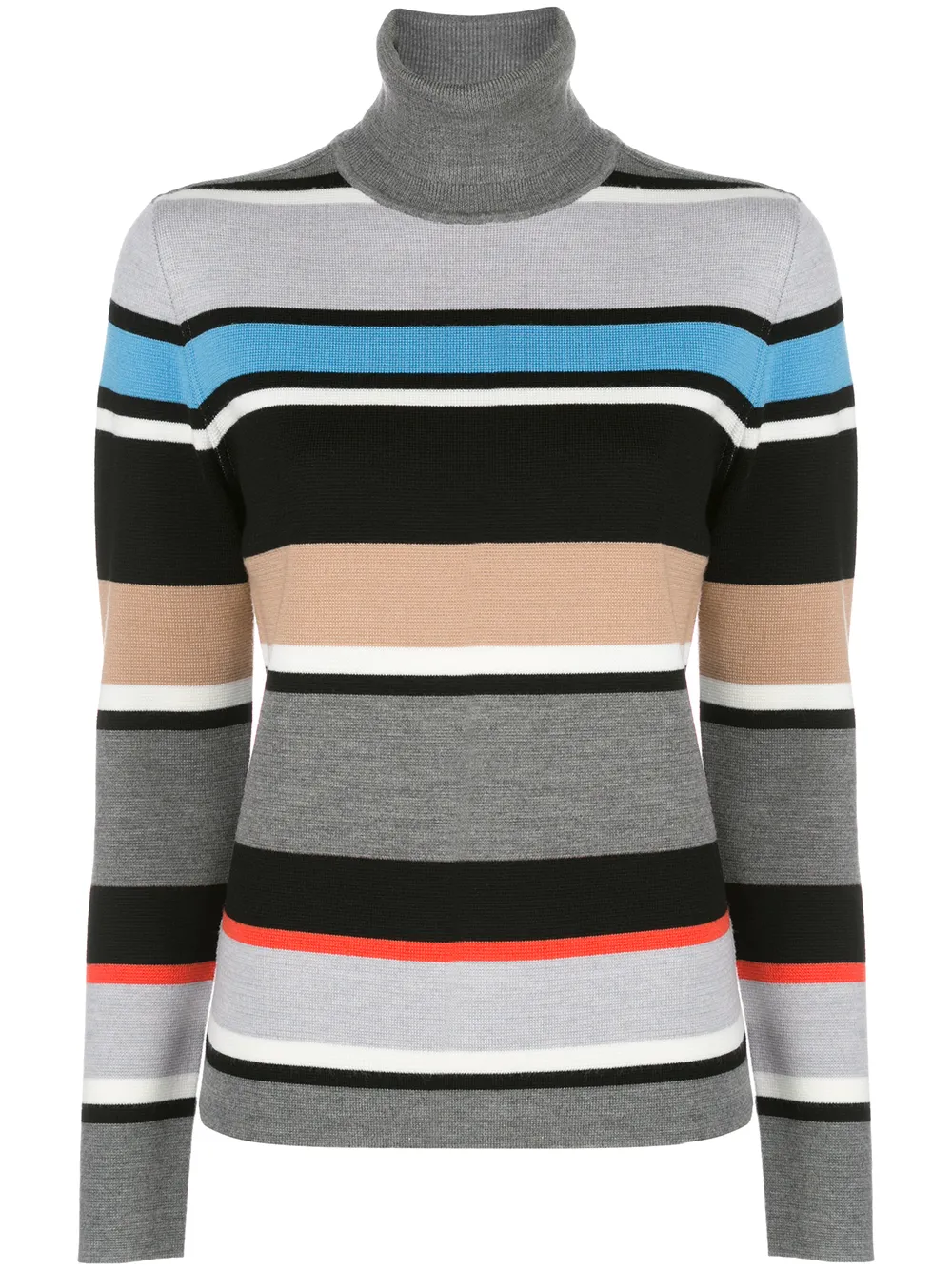 Aztech Mountain Matterhorn turtle neck stripe jumper | Blue | Image 1