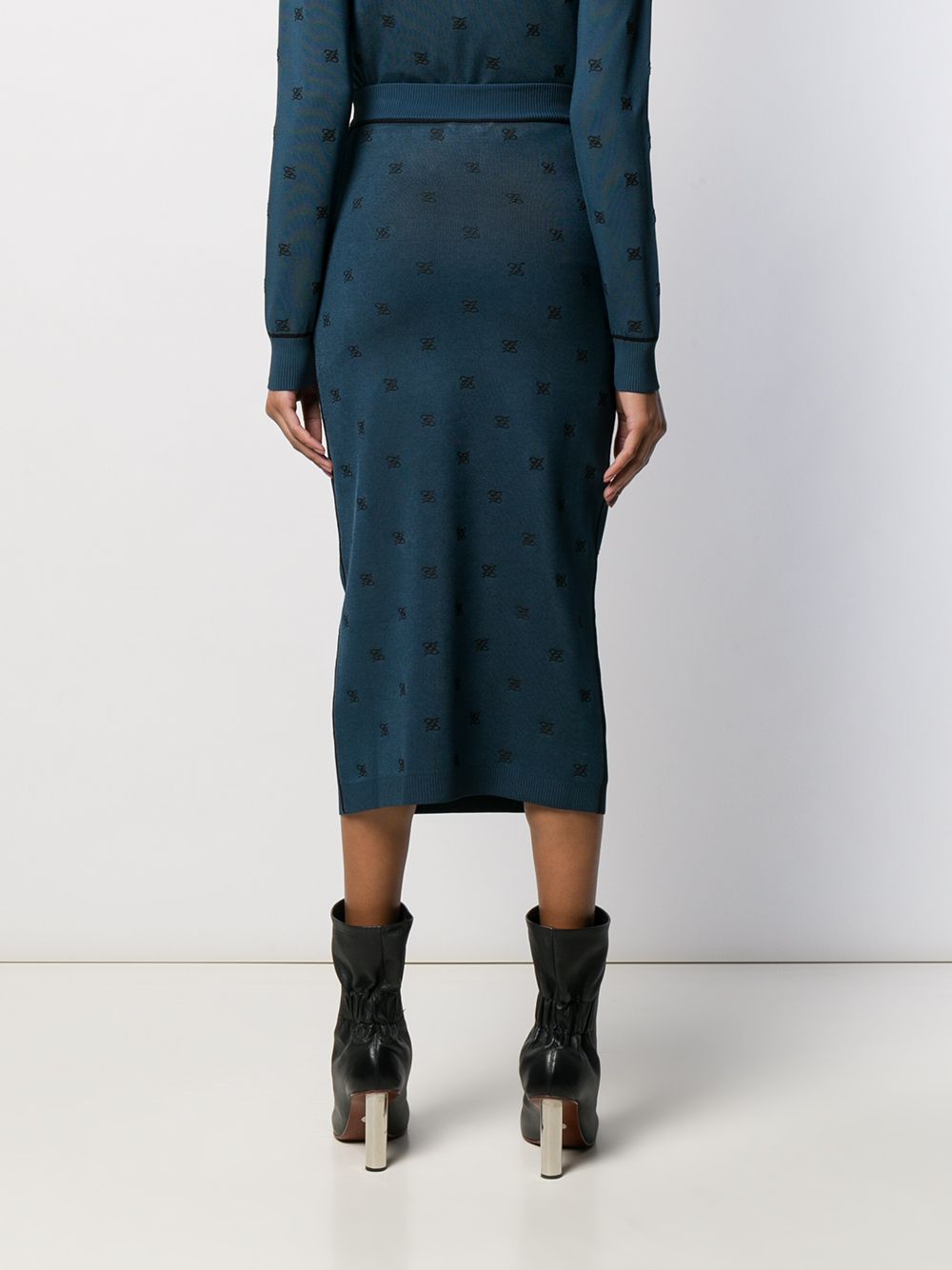 фото Fendi юбка с вышивкой FF Karligraphy