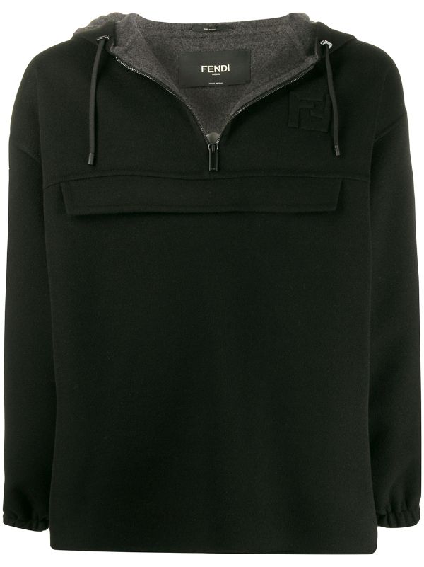 grey cashmere zip hoodie