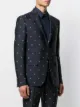 Fendi logo embroidered slim blazer