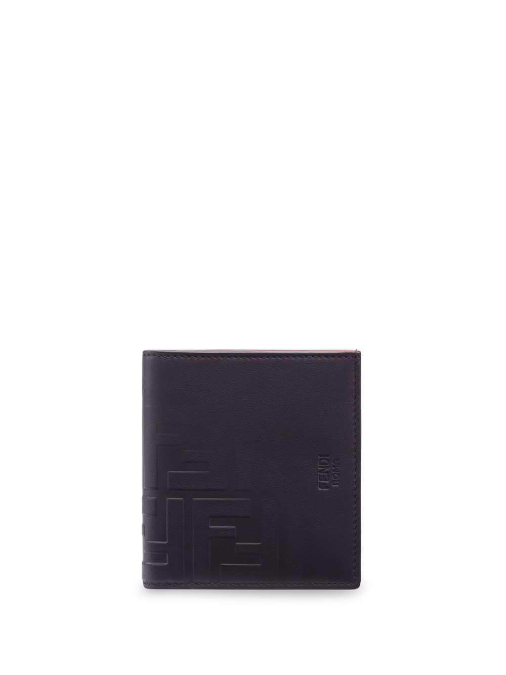 Fendi Ff Logo扁平钱包 In Black