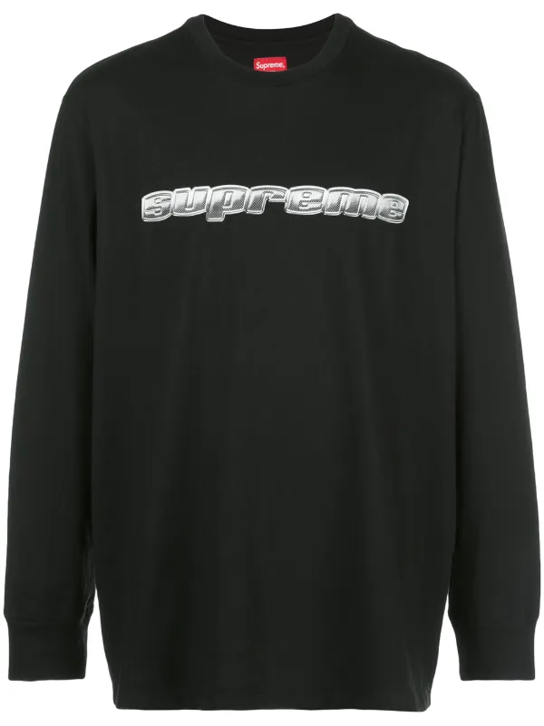 supreme chrome logo tee white