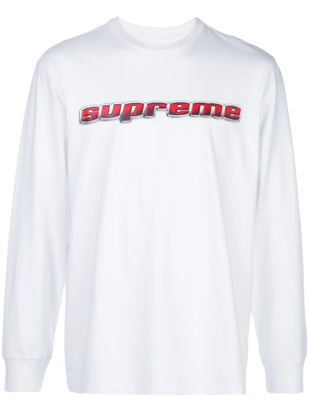 Supreme chrome logo tee hot sale white