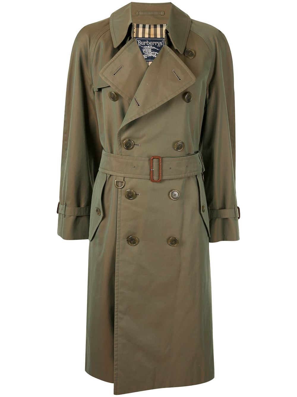 Burberry Pre-Owned Iridescent below-the-knee Trench Coat - Farfetch
