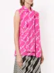 Chanel Pre-Owned cursive logo print pussy bow blouse