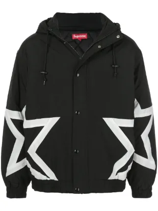 supreme stars puffy jacket black