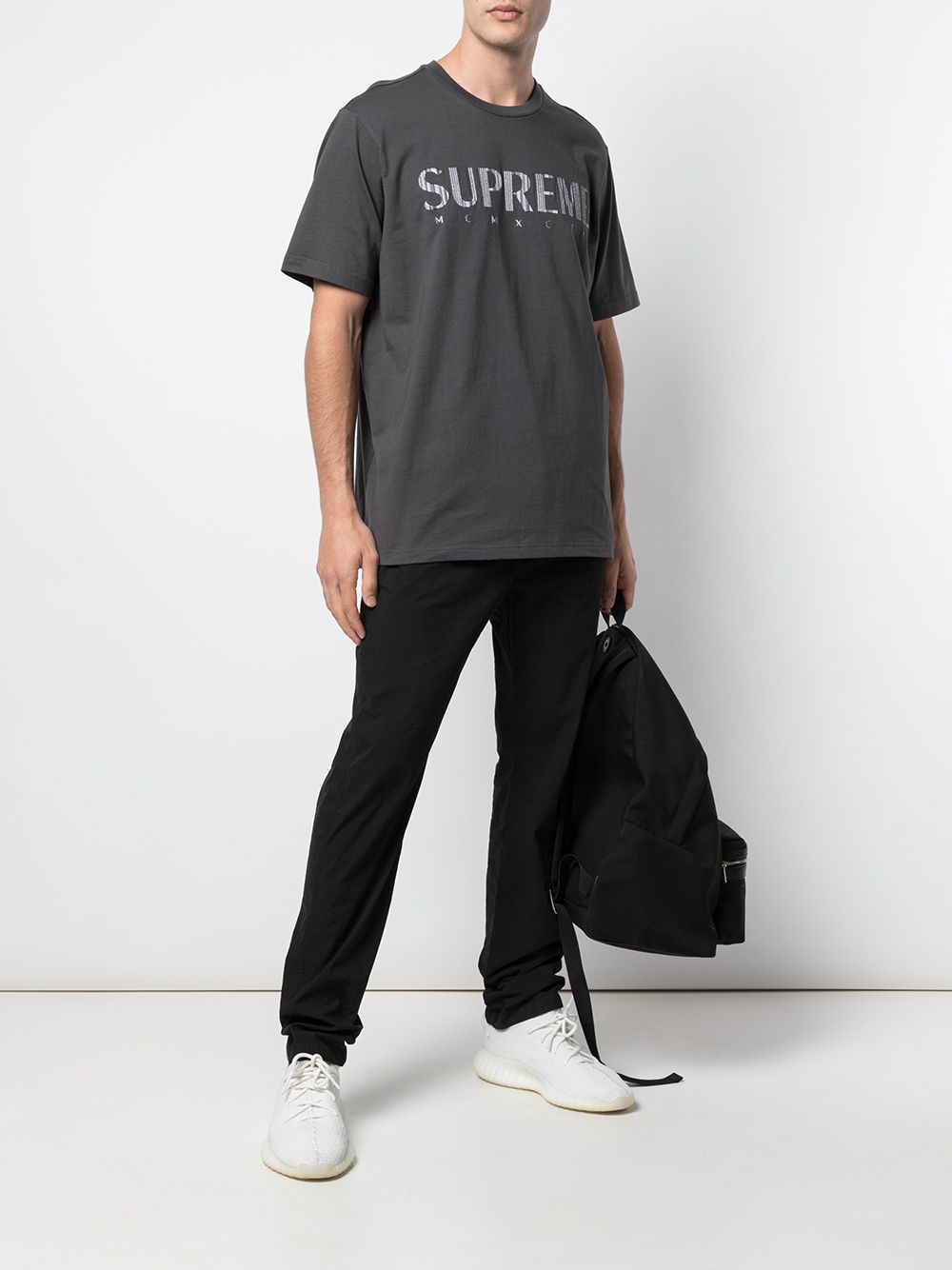 Shop Supreme Gradient Logo T-shirt In Grey