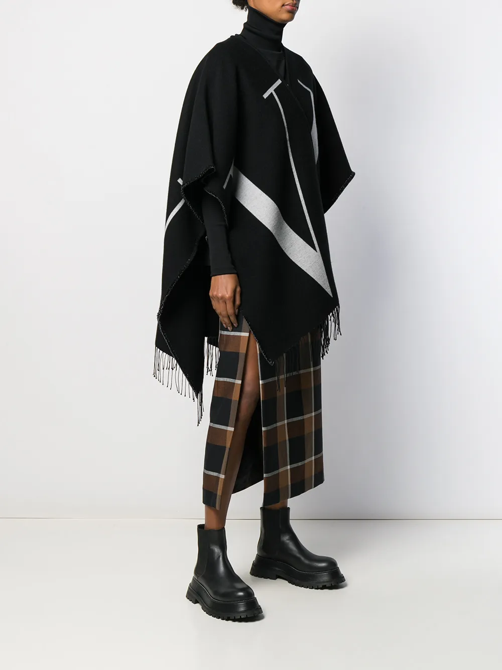 Valentino Garavani Cape met logoprint Zwart
