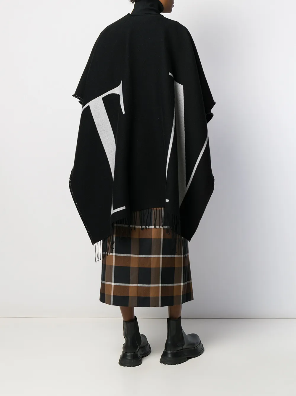 Valentino Garavani Cape met logoprint Zwart
