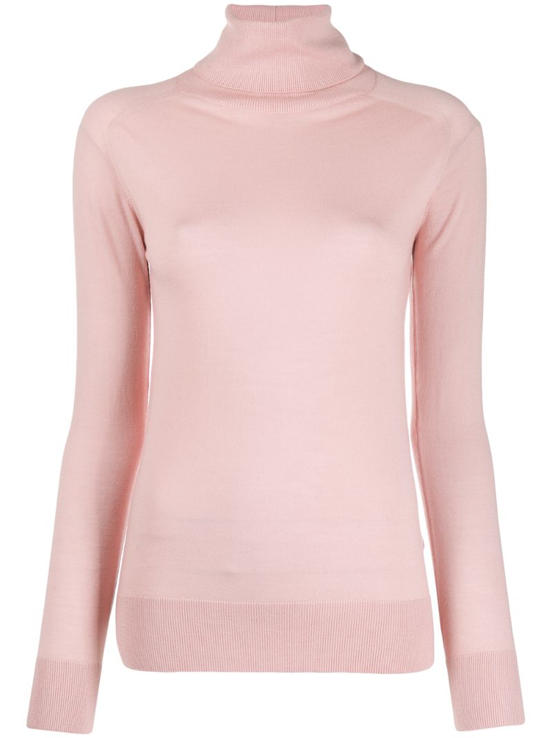 Ermanno Scervino Roll Neck Knitted Top In Pink