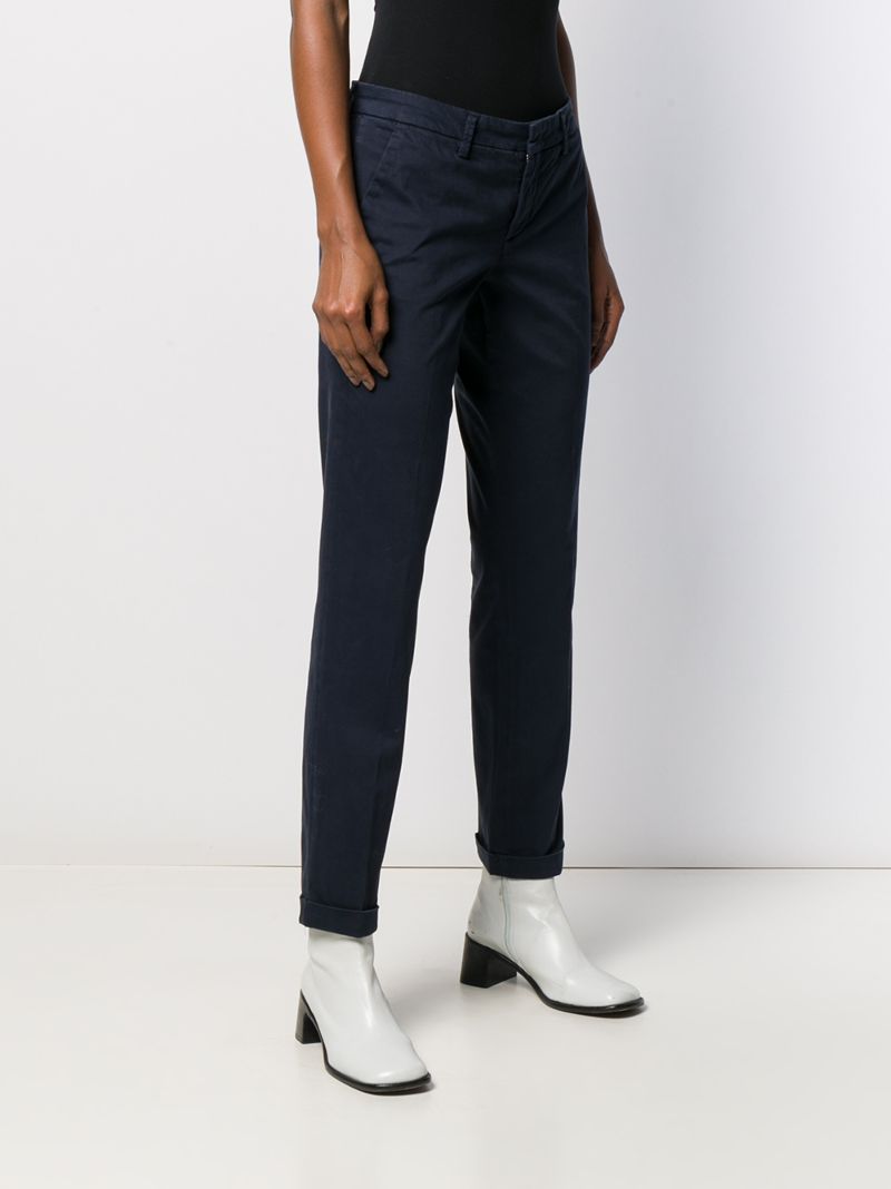 womens navy blue stretch trousers