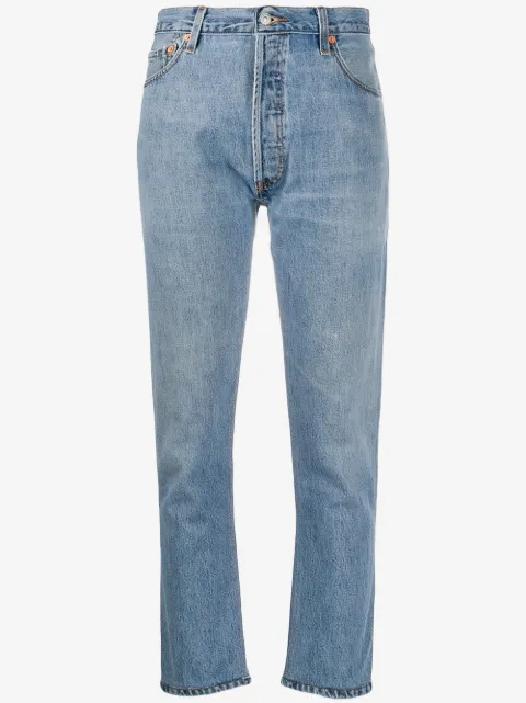 RE/DONE jeans capri con tiro alto