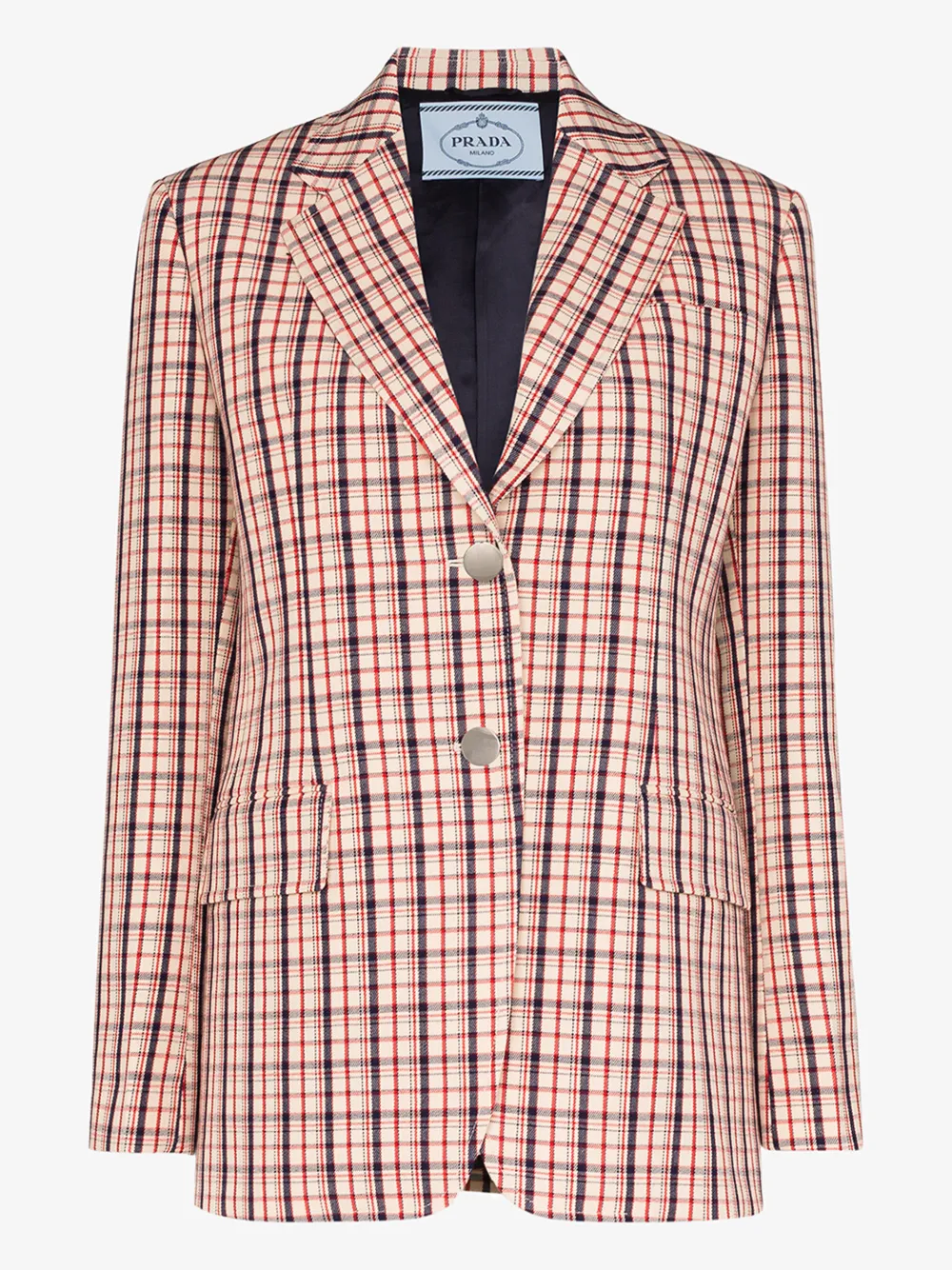 PRADA PRADA MICRO CHECK VIRGIN WOOL BLAZER,P586HS2011VU614599122