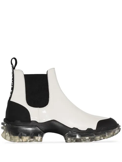 moncler hanya patent chelsea boots