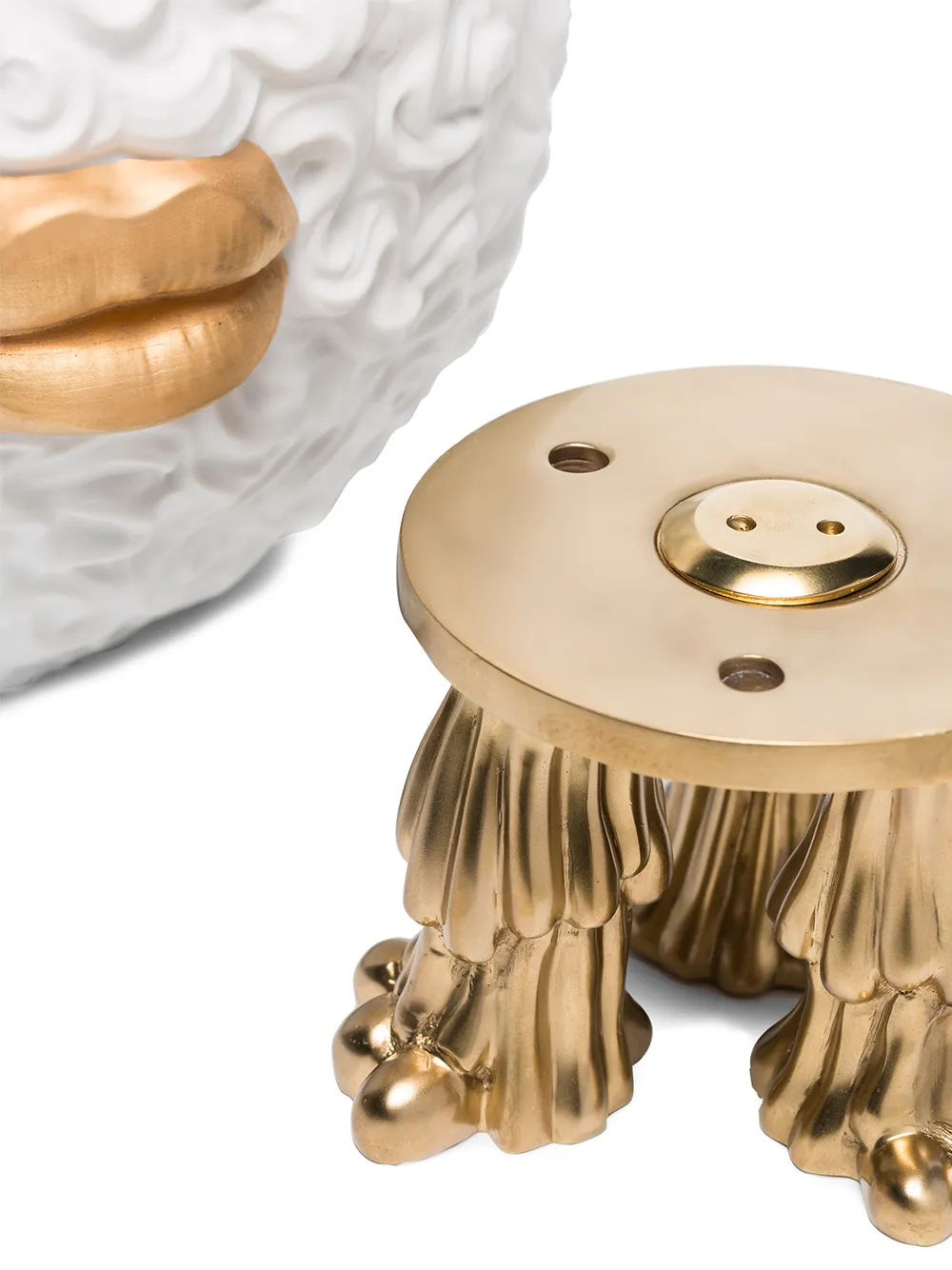 L'OBJET X HAAS BROTHERS MONSTER GOLD-TONE INCENSE BURNER