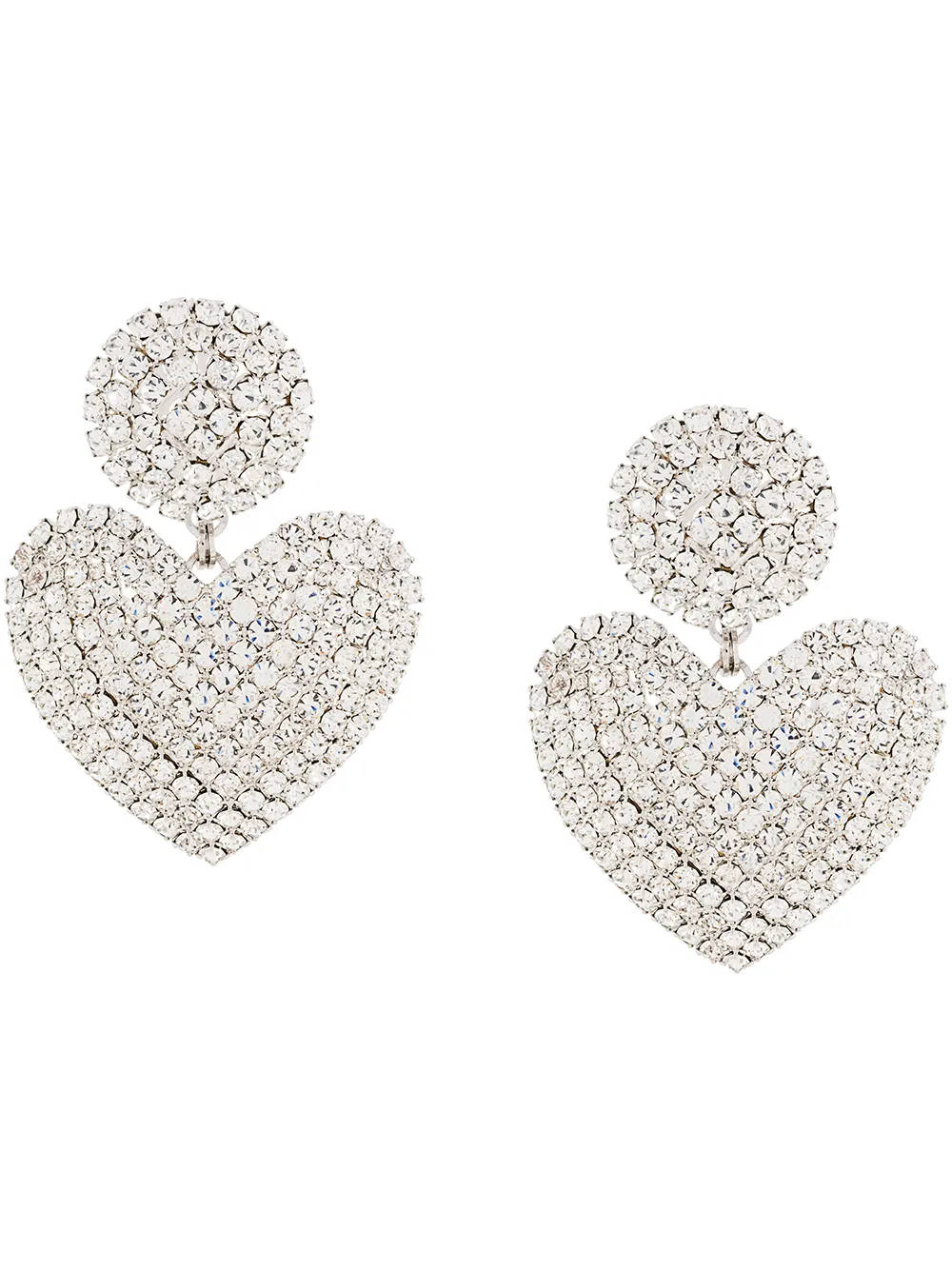 Alessandra Rich крупные серьги с подвесками в форме сердца