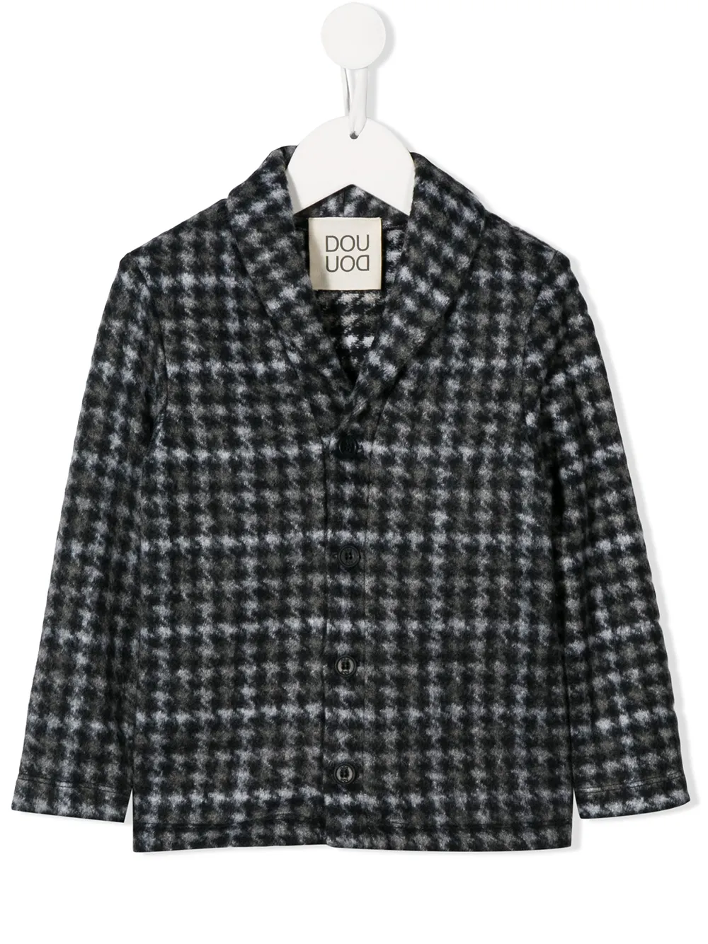 Douuod Kids блейзер в ломаную клетку