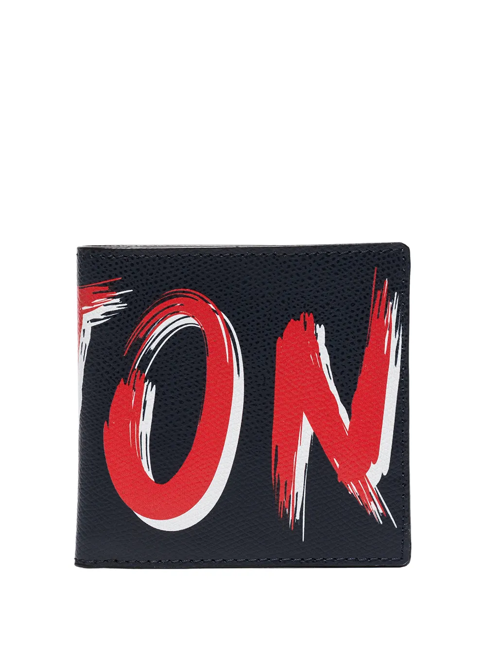 

Kiton cartera plegable con logo estampado - Azul