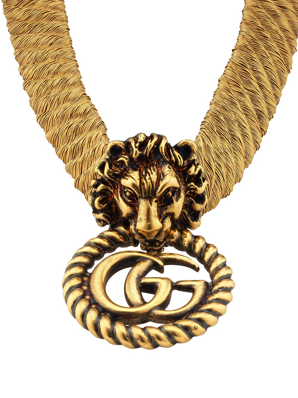 фото Gucci колье-чокер lion head