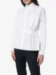 Prada gathered-waist button-down shirt
