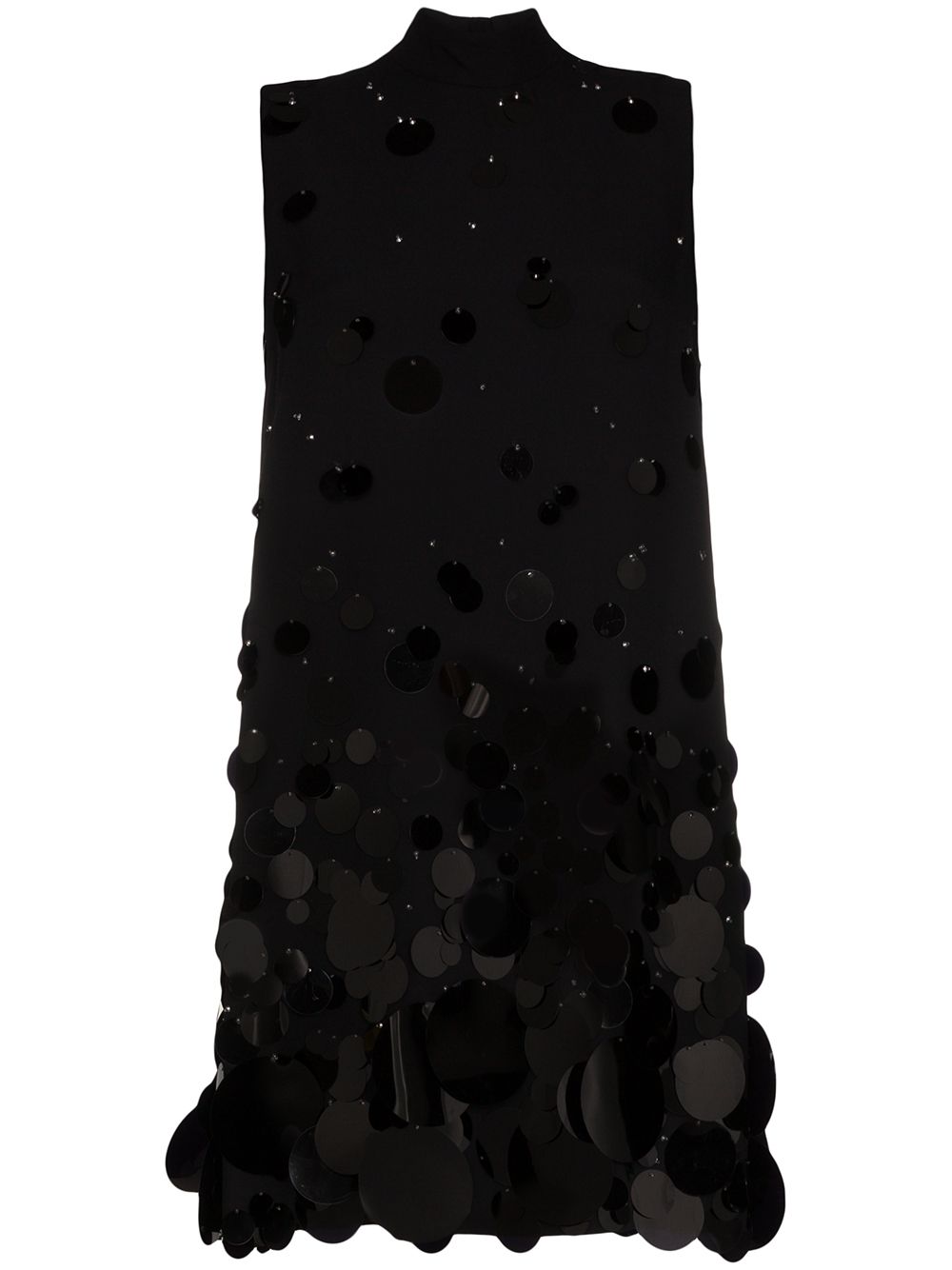 фото Prada платье мини без рукавов с высоким воротником