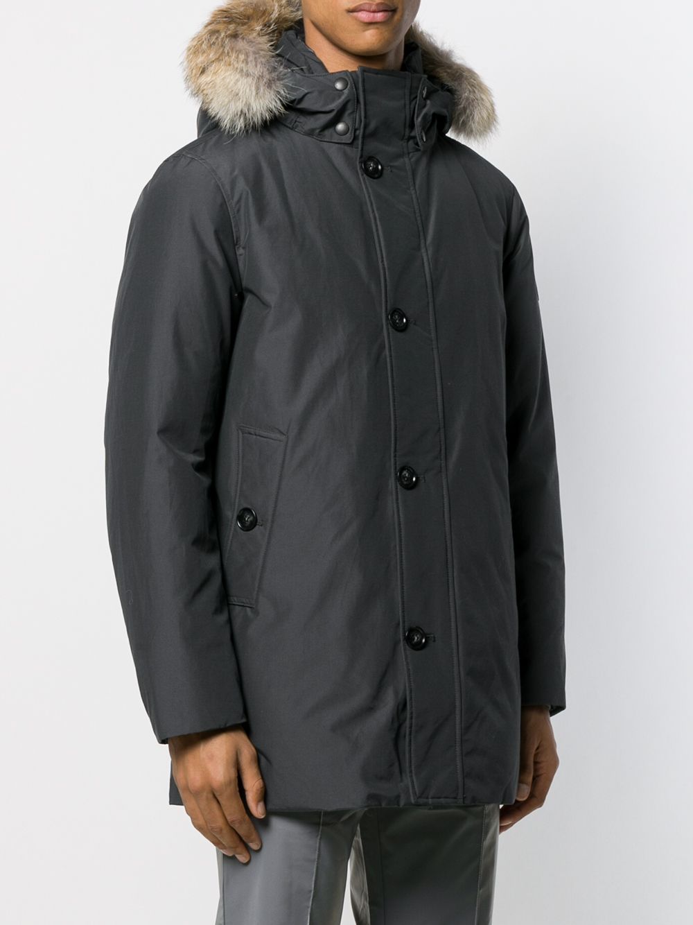 фото Woolrich пальто с капюшоном и искусственным мехом