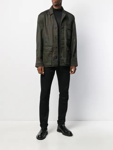 JOHN VARVATOS EMBROIDERED SNAKE MILITARY JACKET