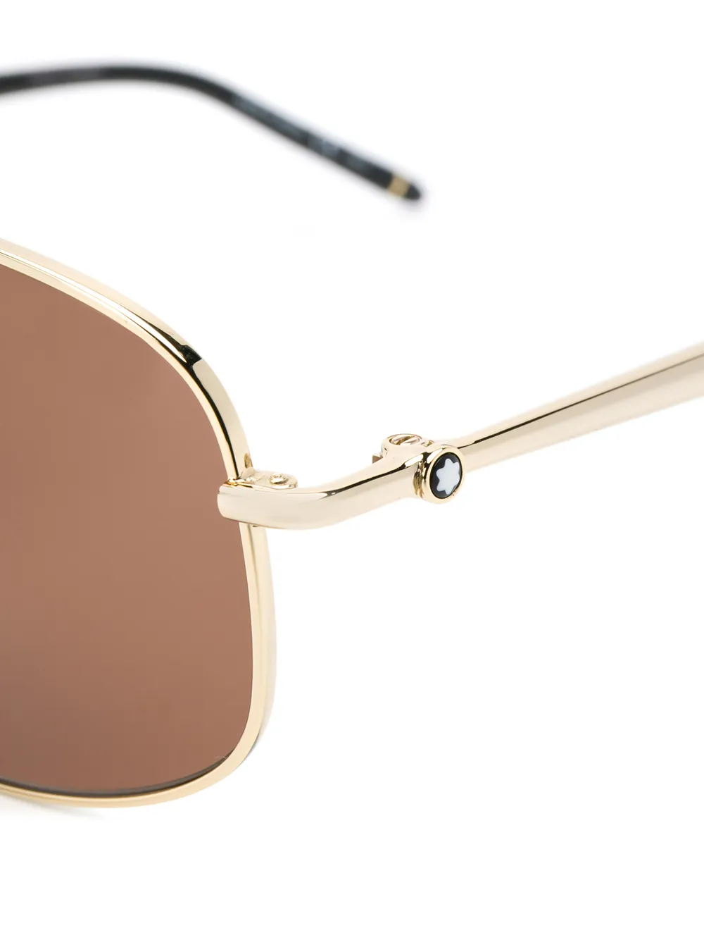 Montblanc Zonnebril met vierkant montuur Goud